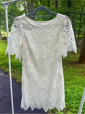 Anthropologie crochet mini dress